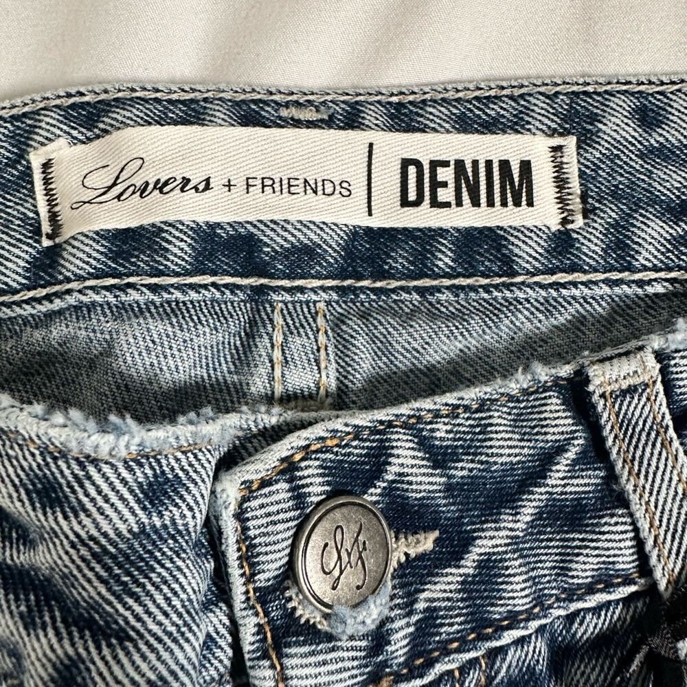 NWT Lovers + Friends Denim Women’s Crop Denim Blue Jeans - Size 25 - Picture 7 of 9
